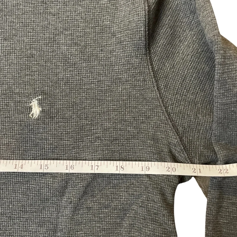 Polo Ralph Lauren Sleepwear Charcoal Grey Waffle Crewneck L
